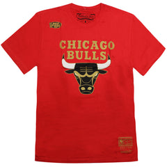 Mitchell & Ness Chicago Bulls Mist Gold Mens T-Shirt