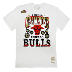 Mitchell & Ness Chicago Bulls 6 Time Gold Short Sleeve Top T-Shirt CBUBA18001