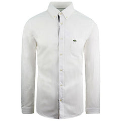 Lacoste Slim Fit Mens White Oxford Shirt