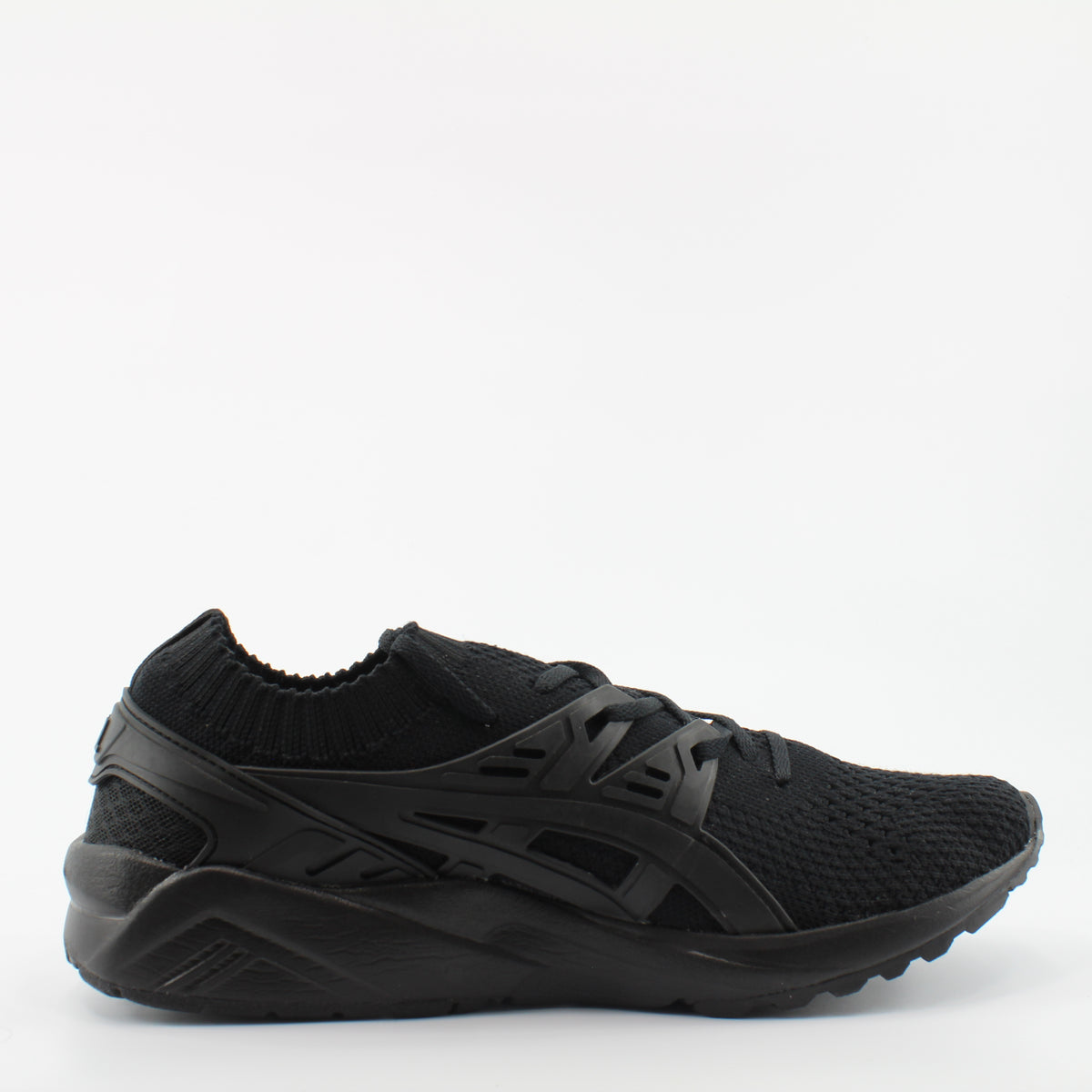 Asics Gel Kayano Knit Black Textile Lace Up Mens Trainers H705N