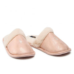 Ralph Lauren Pink Metallic Summit Scuff II Womens Pink Slippers