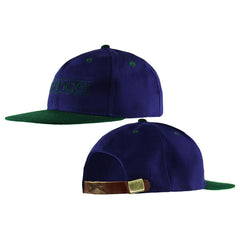 Slazenger Flat Brim Mens Dark Purple/Green Cap