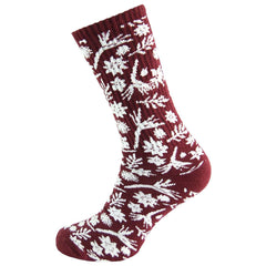 Vans Off The Wall Printed Mens Burgundy/White Socks