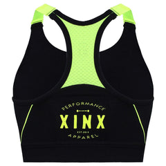 Xinx Performance Womens Black/Yellow Flash Sports Bra