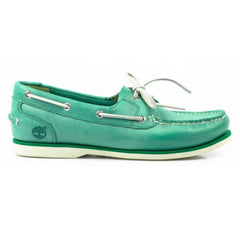 Timberland Classic Unlined 2 Eye Womens Green Boat Shoes