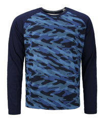 Reebok Classic Mens Camo Blue Top
