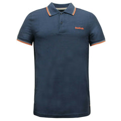Reebok El Tipped Pique Mens Blue Polo Shirt