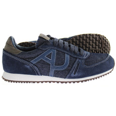 Armani Jeans Denim Blue Mens Trainers