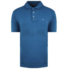 Michael Kors Logo Mens Blue Polo Shirt