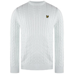 Lyle & Scott Cable Mens Light Blue Sweater