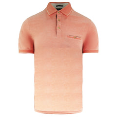 Ted Baker Space Dye Collar Mens Orange Polo Shirt