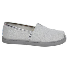 Toms Classic Kids Silver Espadrilles