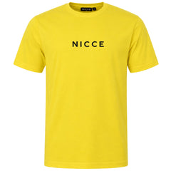Nicce Centre Logo Mens Yellow T-Shirt