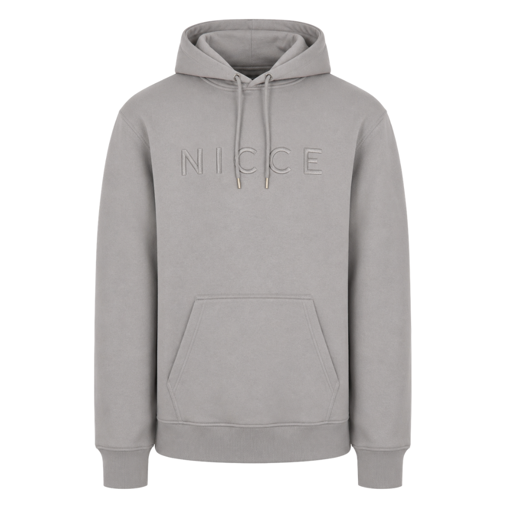 Nicce Mercury Mens Stone Grey Hoodie