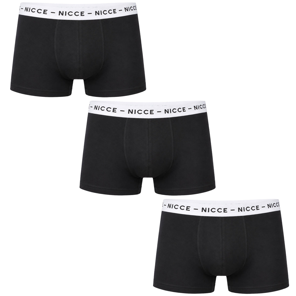 Nicce 3-Pack Trailstar Mens Black Boxer Shorts
