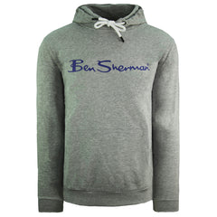 Ben Sherman Large Logo Mens Grey Marl Hoodie