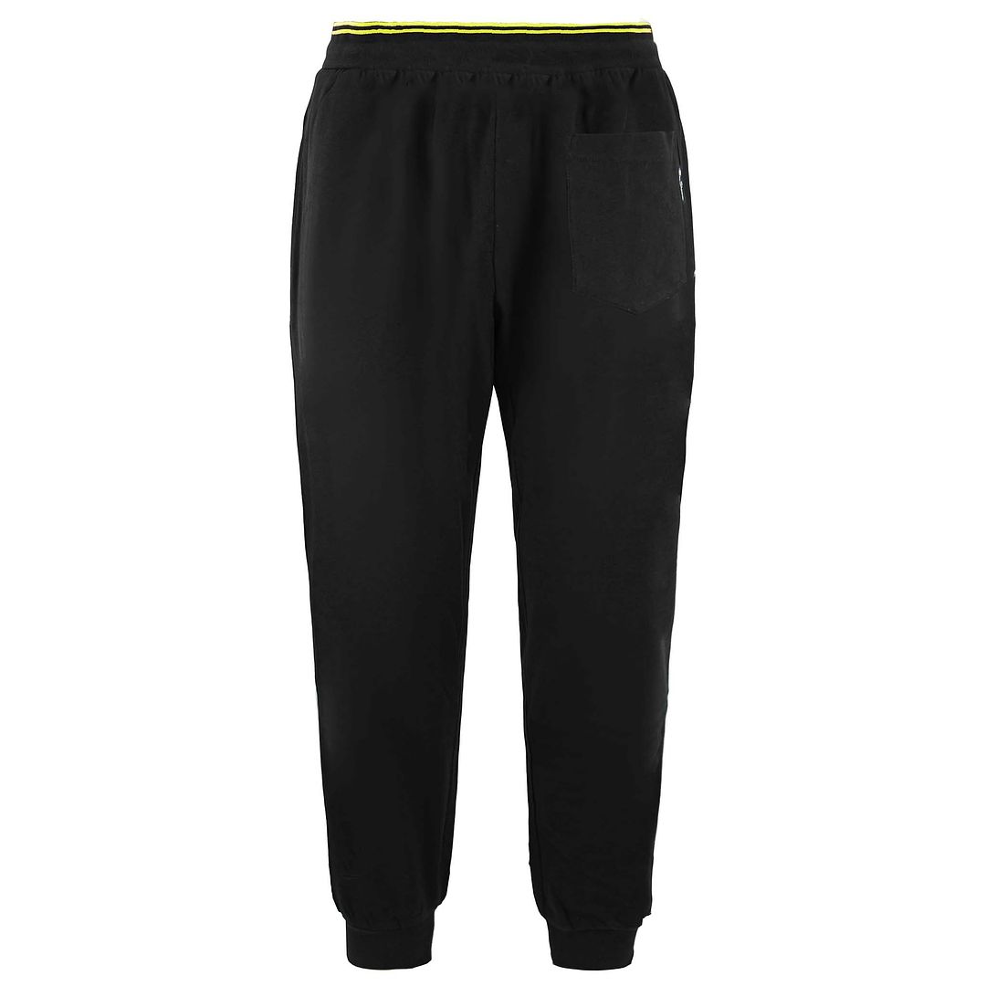 Ben Sherman Script Embroidery Mens Black Track Pants