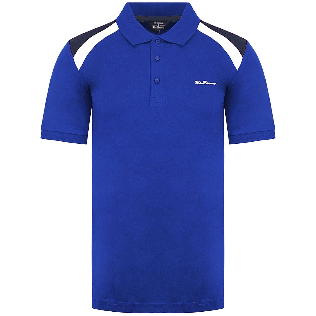 Ben Sherman Logo Mens Blue Polo Shirt