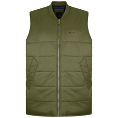 Ben Sherman Quilted Mens Green Gilet