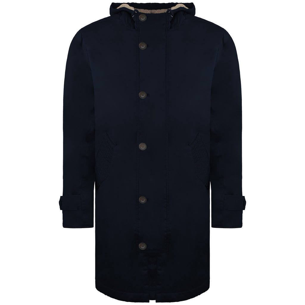 Ben Sherman Modern Mens Navy Parka Jacket