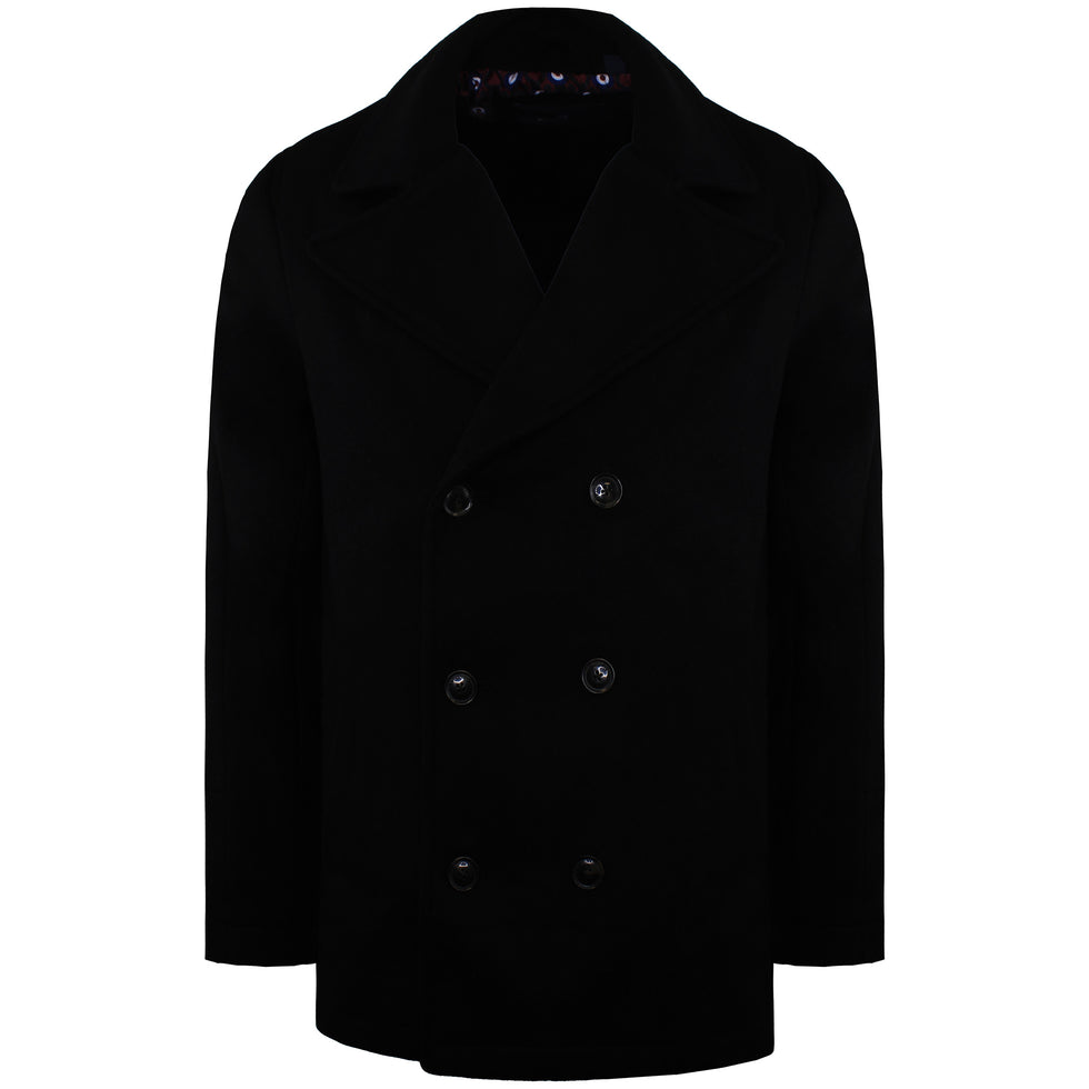 Ben Sherman Plain Mens Black Coat Sport It First
