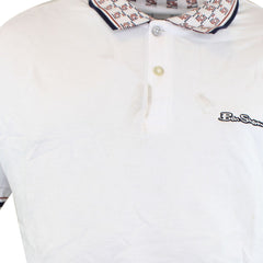 Ben Sherman Collar Interest Mens White Polo Shirt - Marks