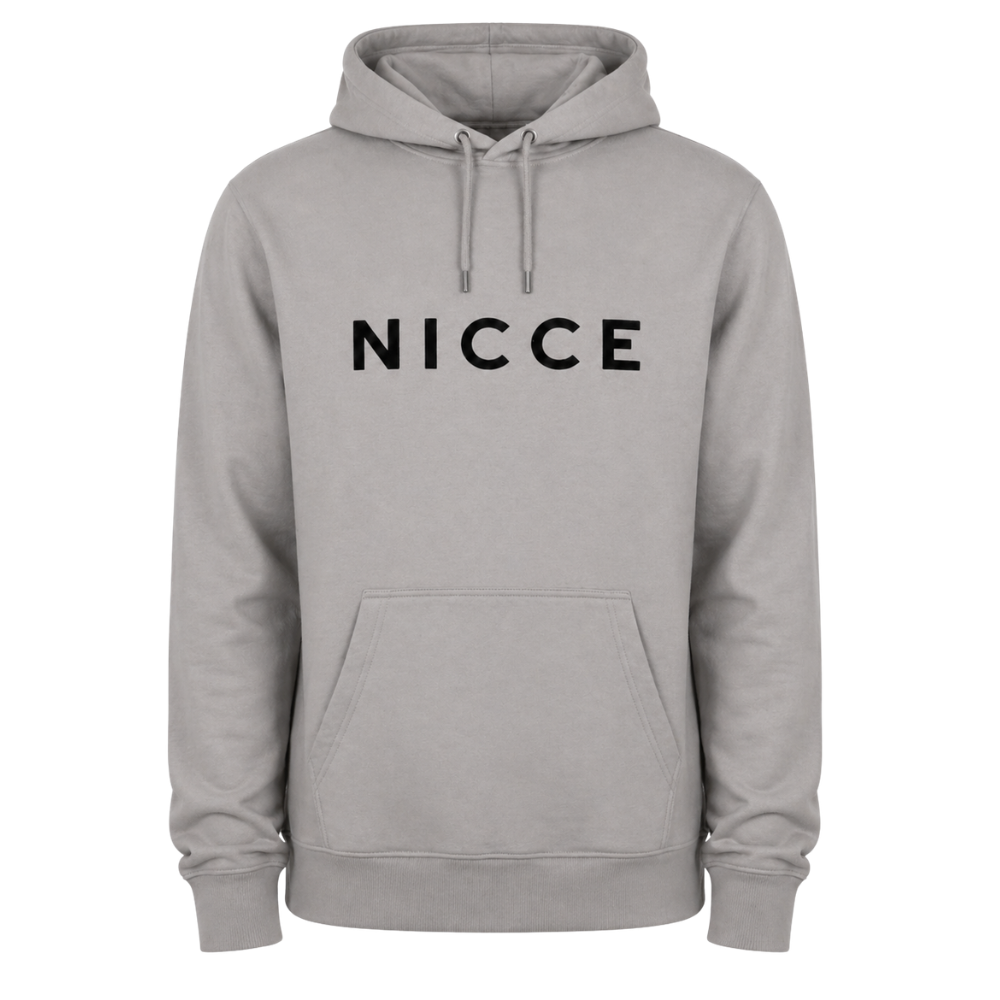 Nicce Original Logo Mens Chalk Grey Hoodie