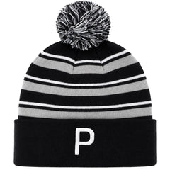 Puma WRMLBL Stripe Pom Grey/Black Golf Beanie