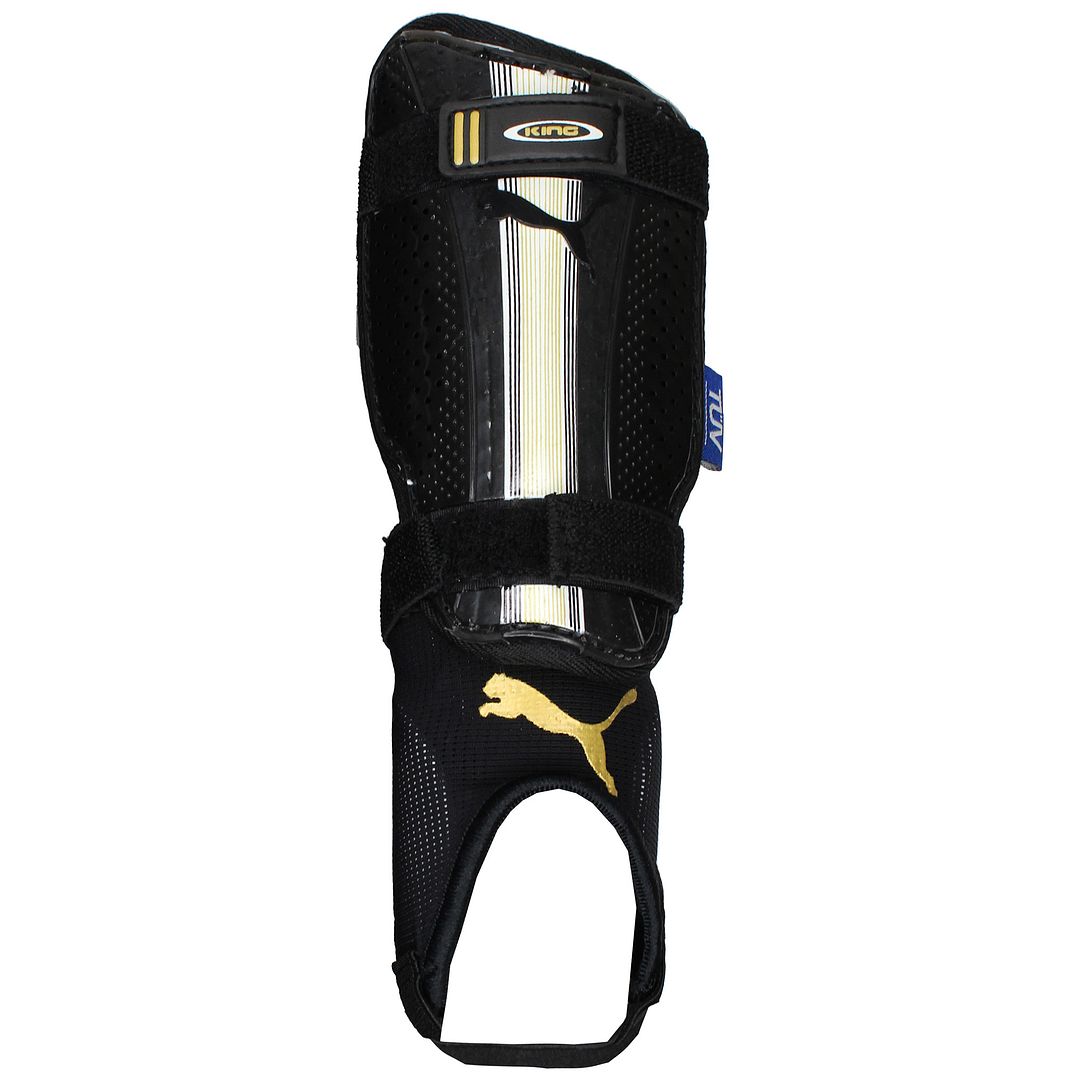 Puma King XL Mens Black/Gold Shin Guards