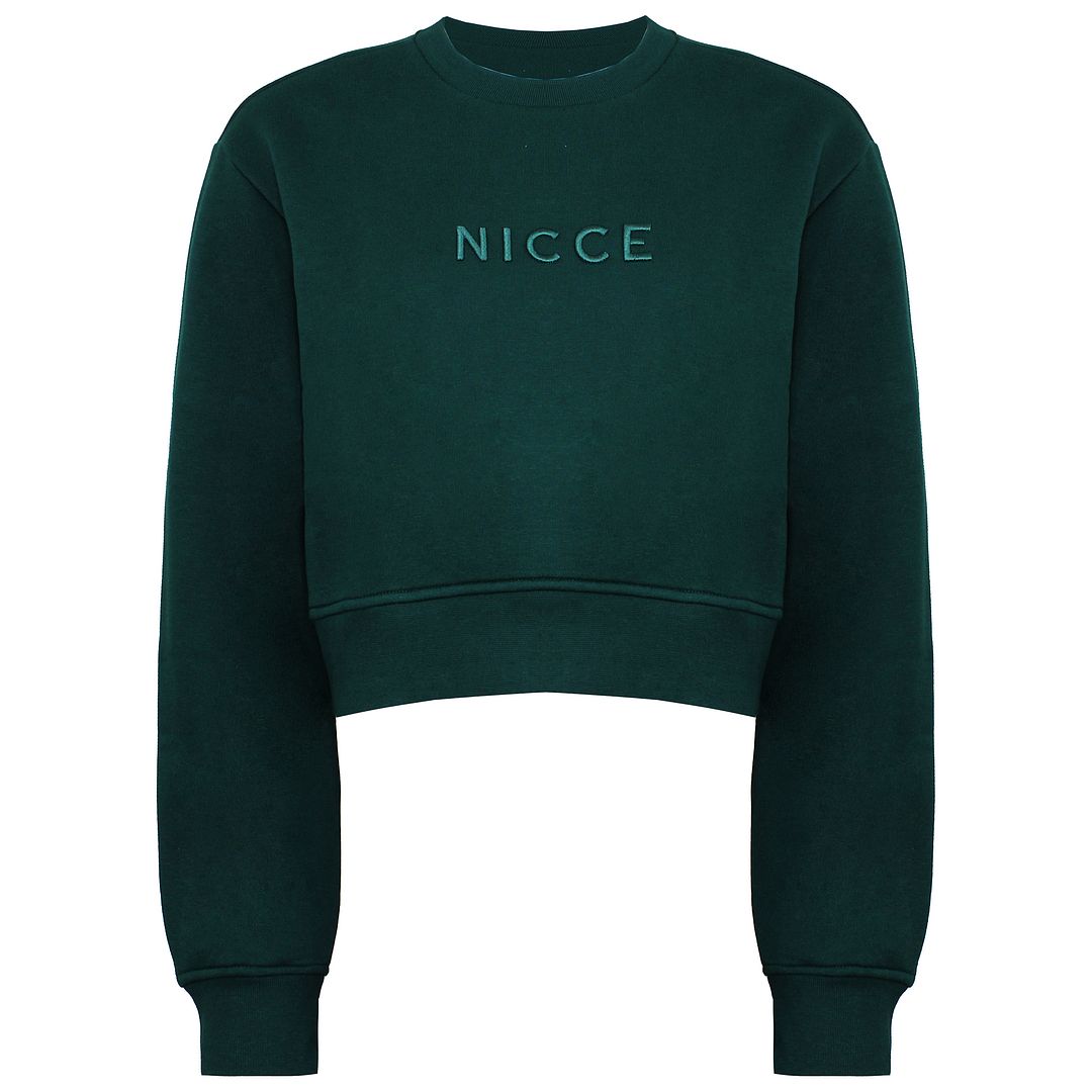 Nicce Era Womens Green Cropped Sweater