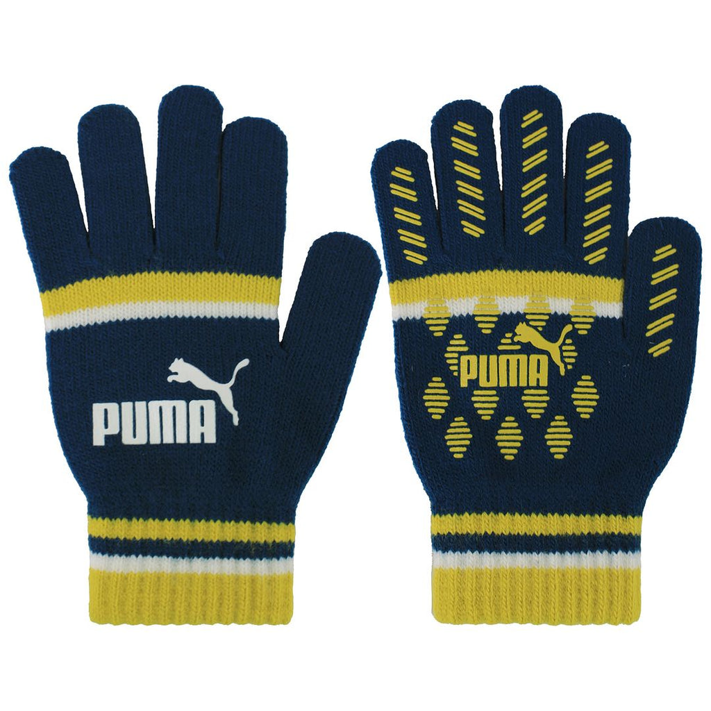 Puma Cat Magic Mens Teal/Yellow Winter Gloves