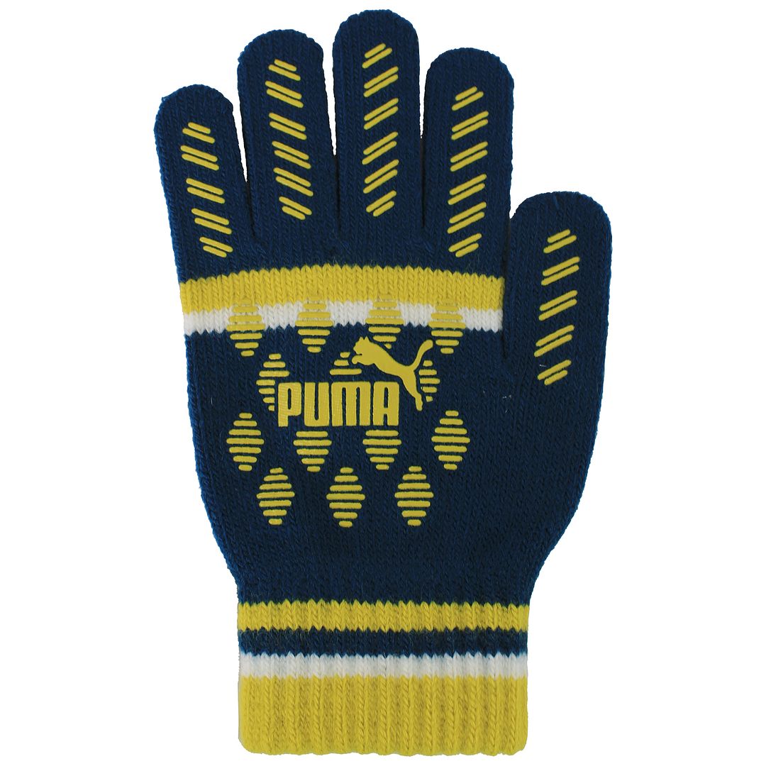 Puma Cat Magic Mens Teal/Yellow Winter Gloves