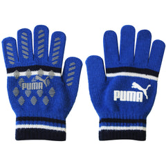 Puma Cat Logo Black/Blue Winter Gloves