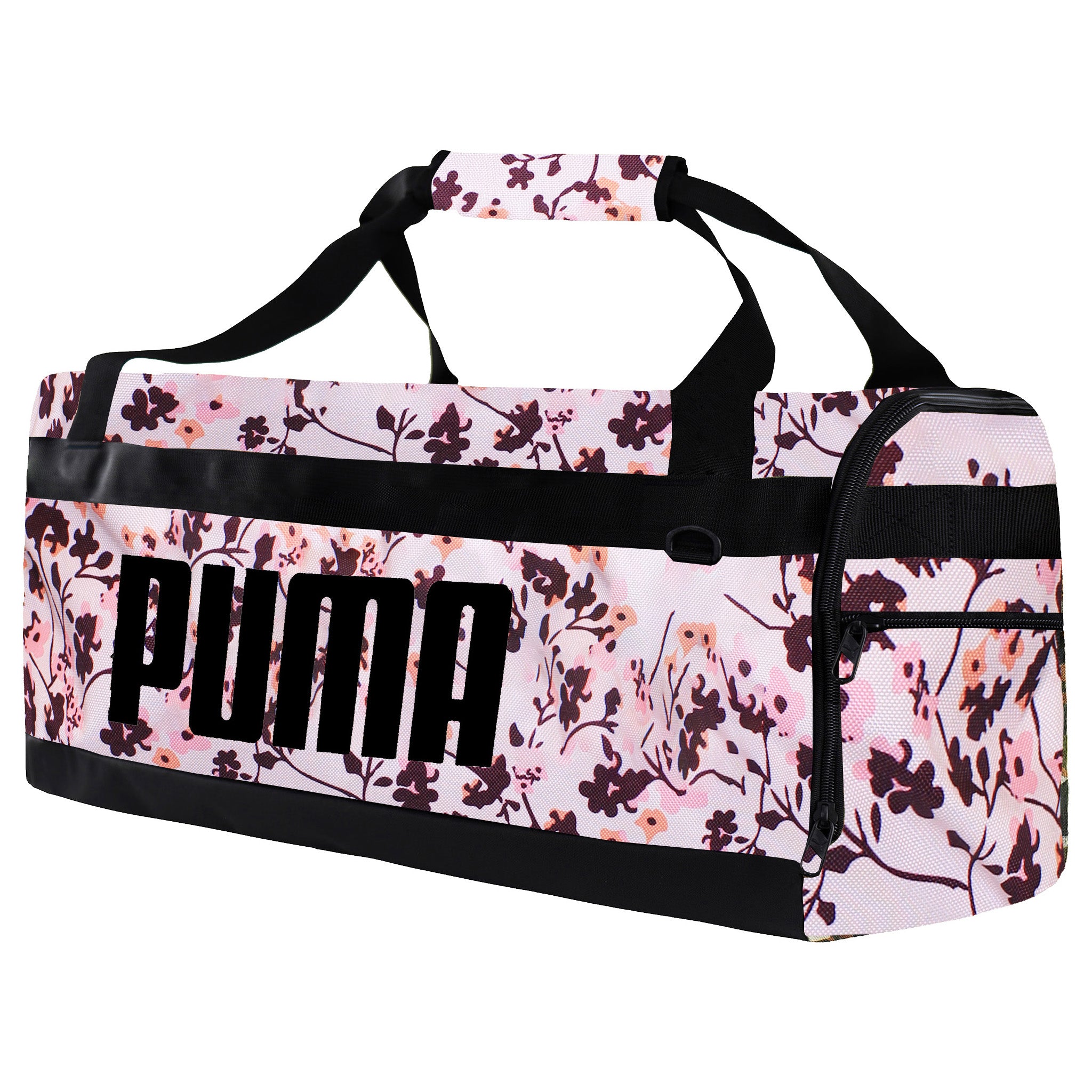 Puma Challenger Womens Pink Floral Duffel Bag