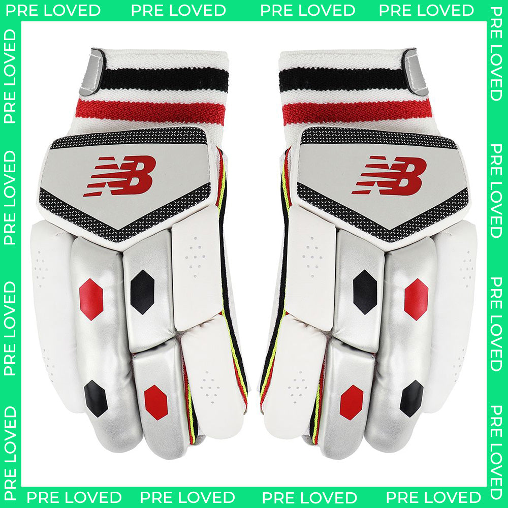 New Balance TC 360 Kids Youth Junior White Cricket Batting Gloves NO TAG