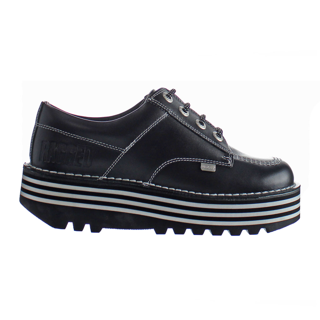 Kickers Kick Lo Ragged Womens Black Shoes