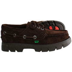 Kickers Lennon Boat Mens Dark Brown Shoes