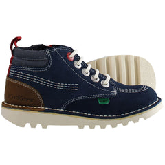 Kickers Hi Stroll Kids Navy Boots