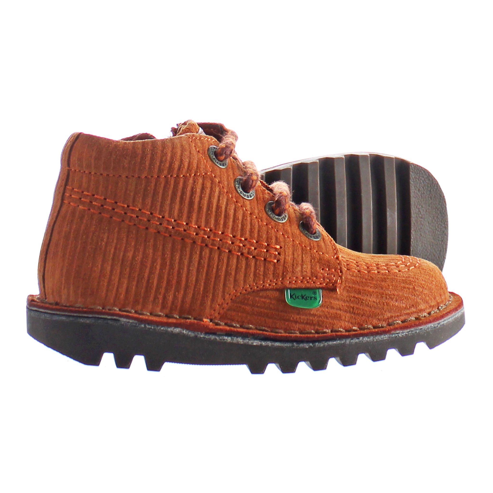 Kickers Kick Hi Cord Kids Brown Boots