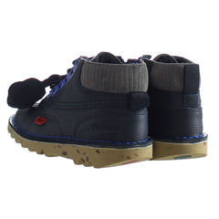 Kickers Kick Hi Winter Kids Navy Boots