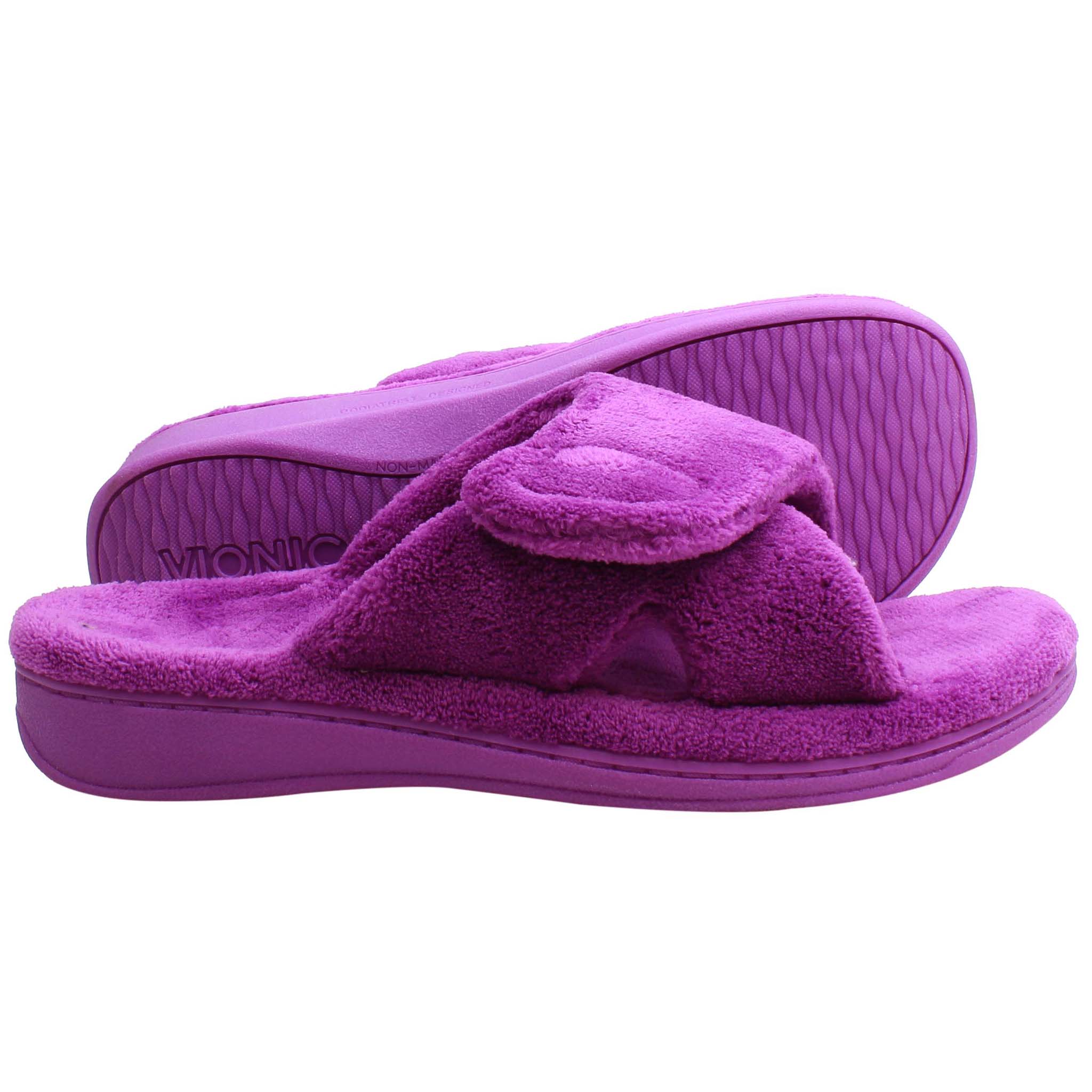 Vionic Relax Terry Womens Purple Slippers