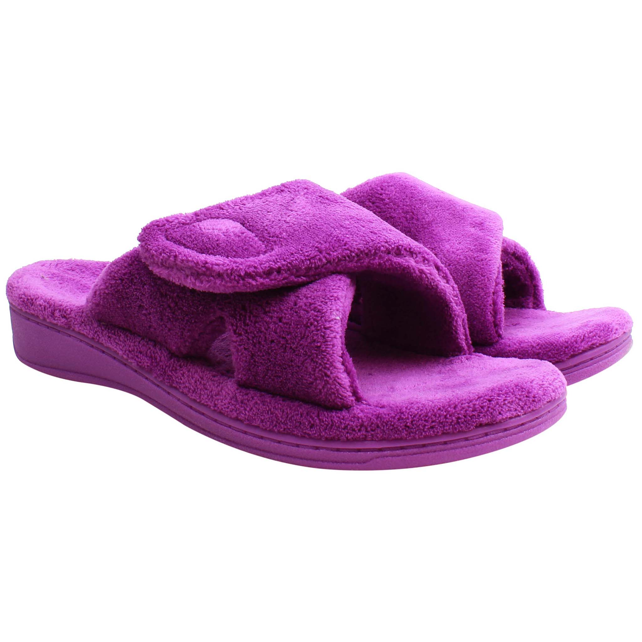 Vionic Relax Terry Womens Purple Slippers