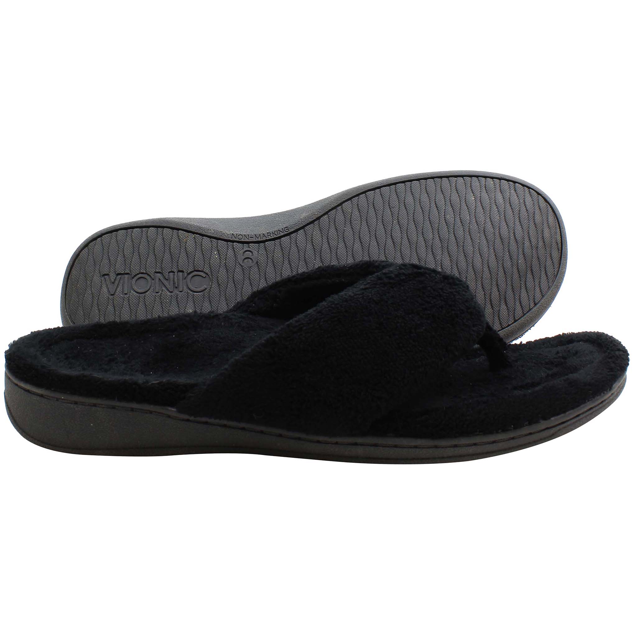 Vionic Gracie Terry Womens Black Flip-Flops