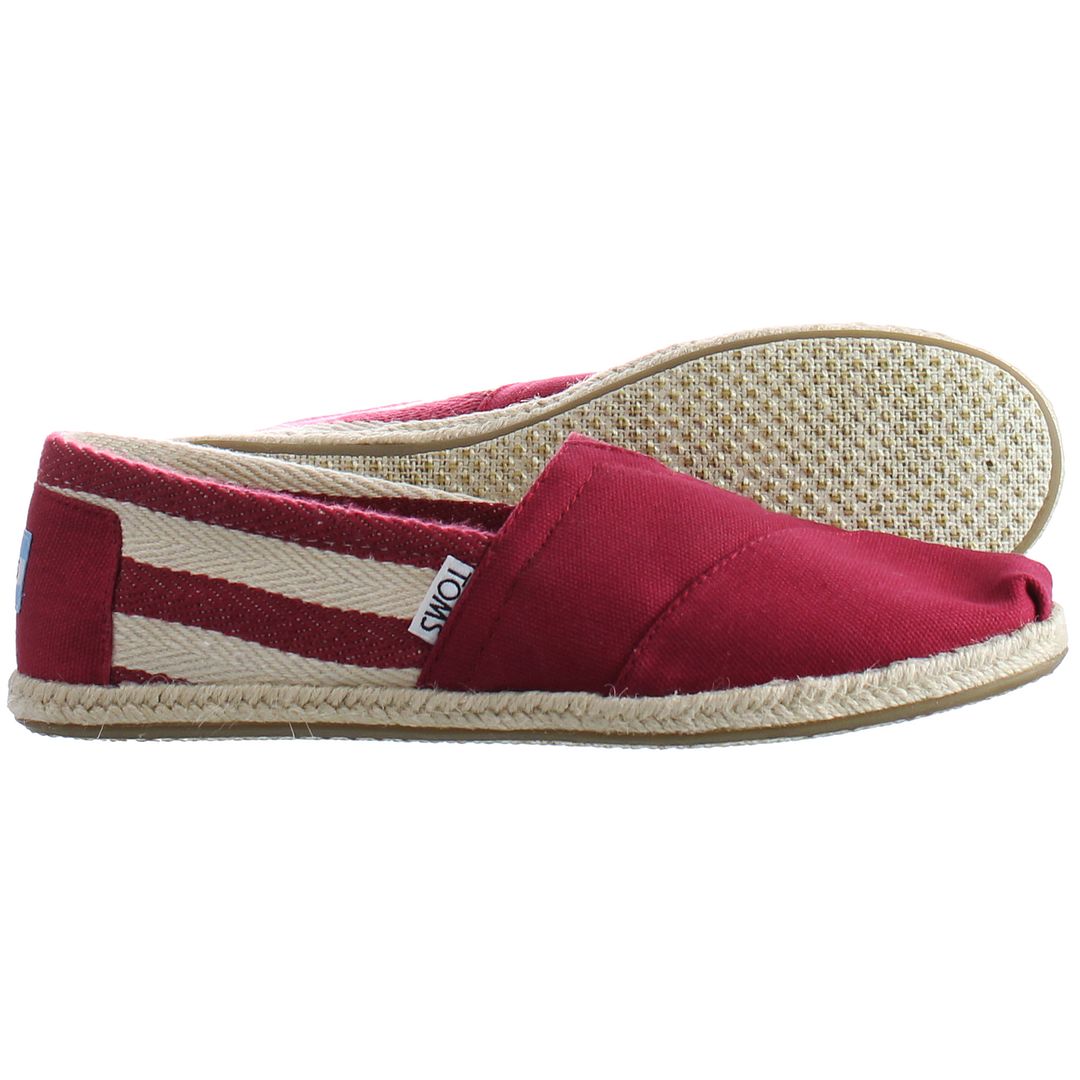 Toms University Classic Alpargata Red Womens Shoes