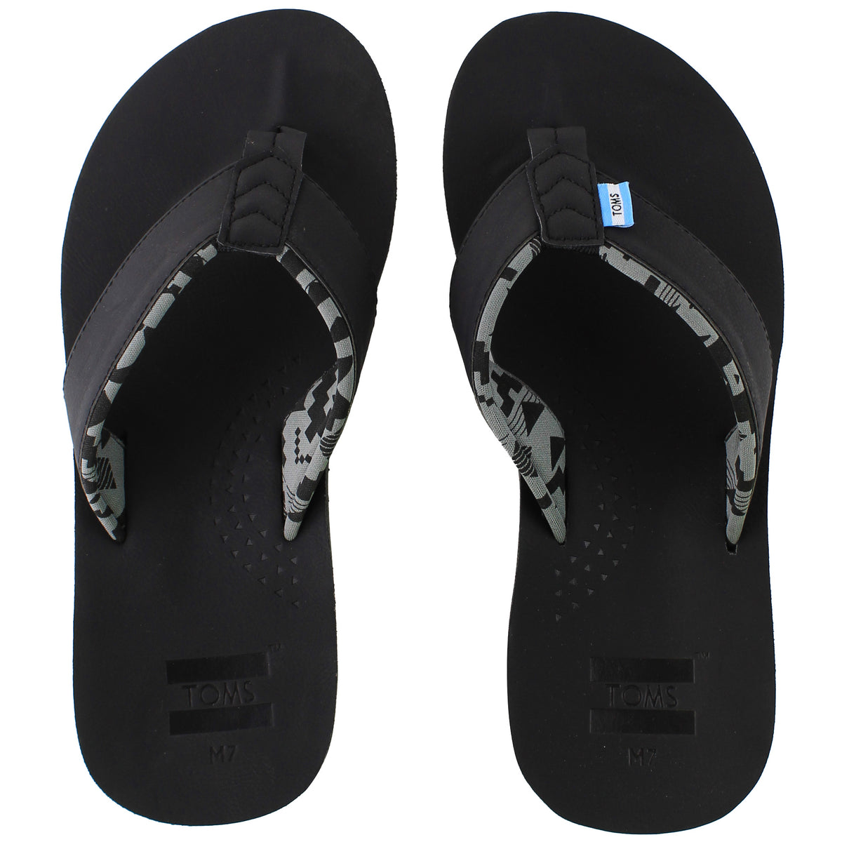 Toms Carilo Mens Black Flip-Flops
