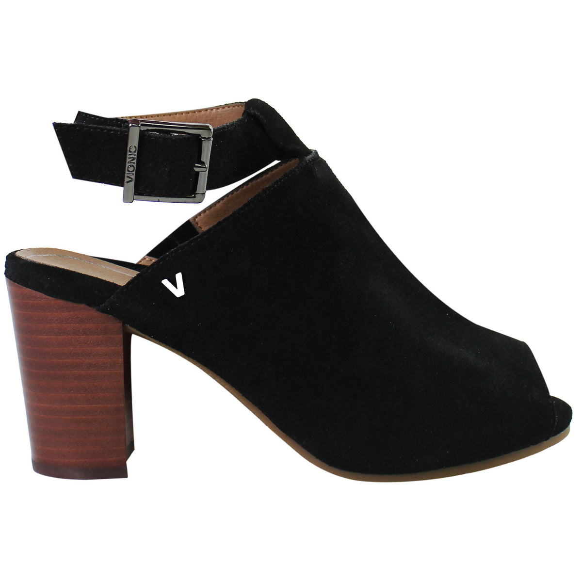 Vionic Kaia Womens Black Heeled Sandals