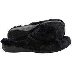 Vionic Indulge Relax Plush Womens Black Slippers