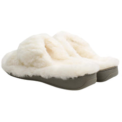 Vionic Indulge Relax Plush Womens White Slippers