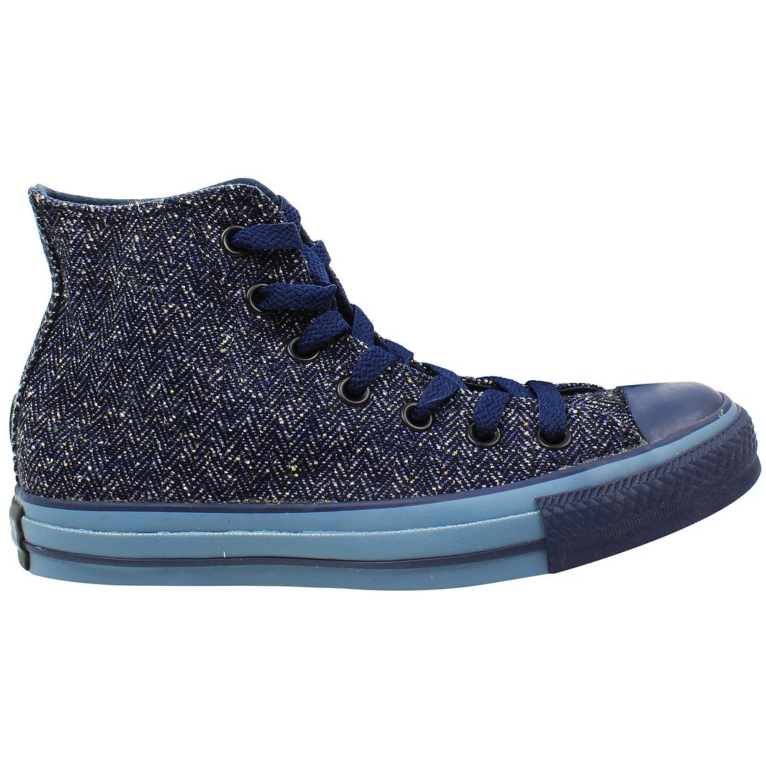 Converse Chuck Taylor Herringbone Mens Navy Plimsolls