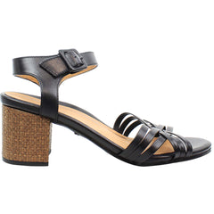 Vionic Papaya Peony Nat Womens Black Heeled Sandals